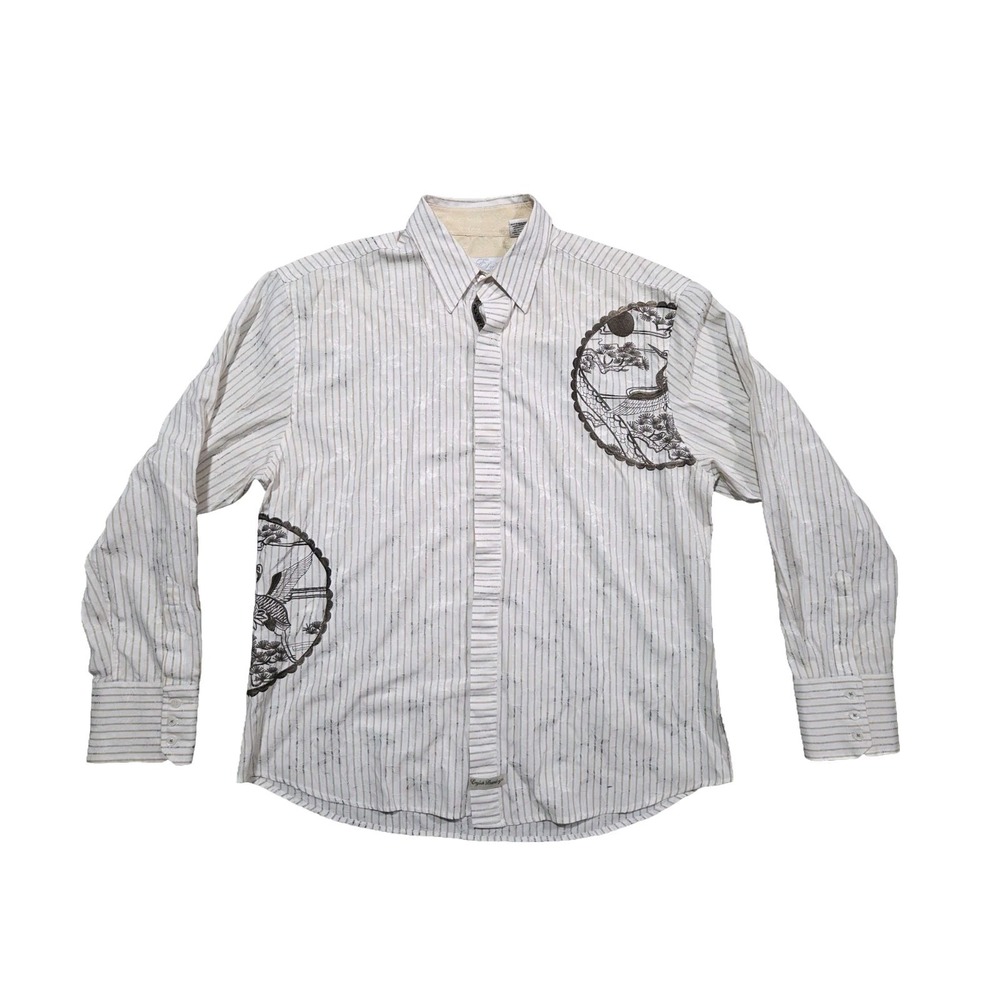English Laundry Christopher Wicks Embroidered Crane Shirt Men's 2XL